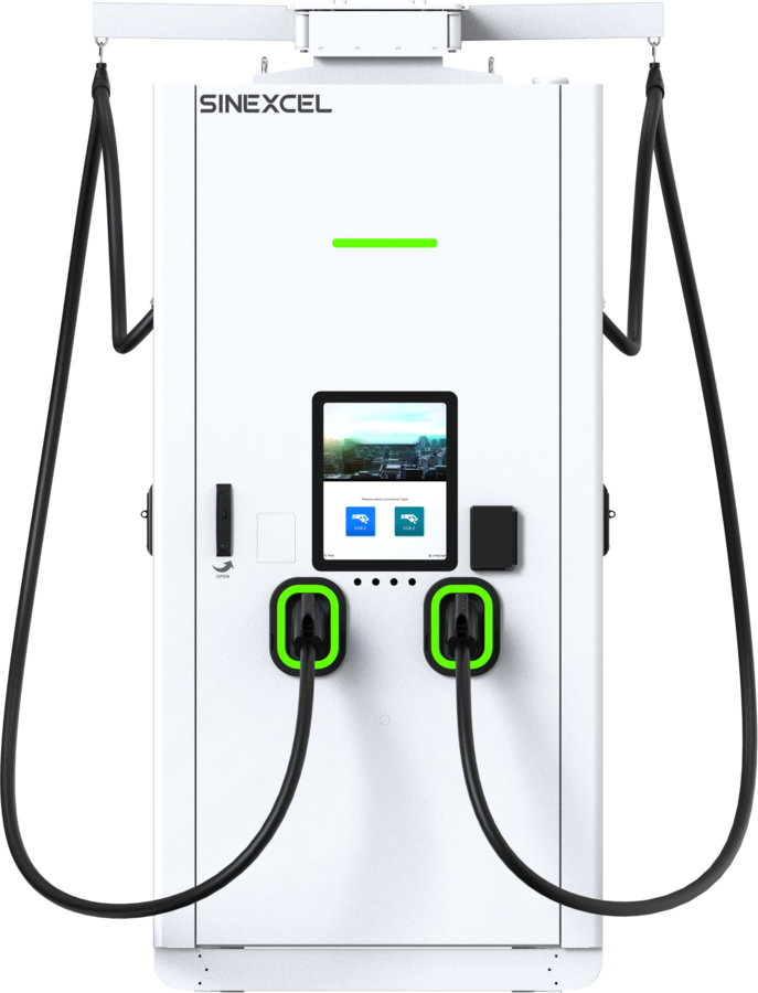 Sinexcel SEC 400 DC fast charger with two CCS2 cables
